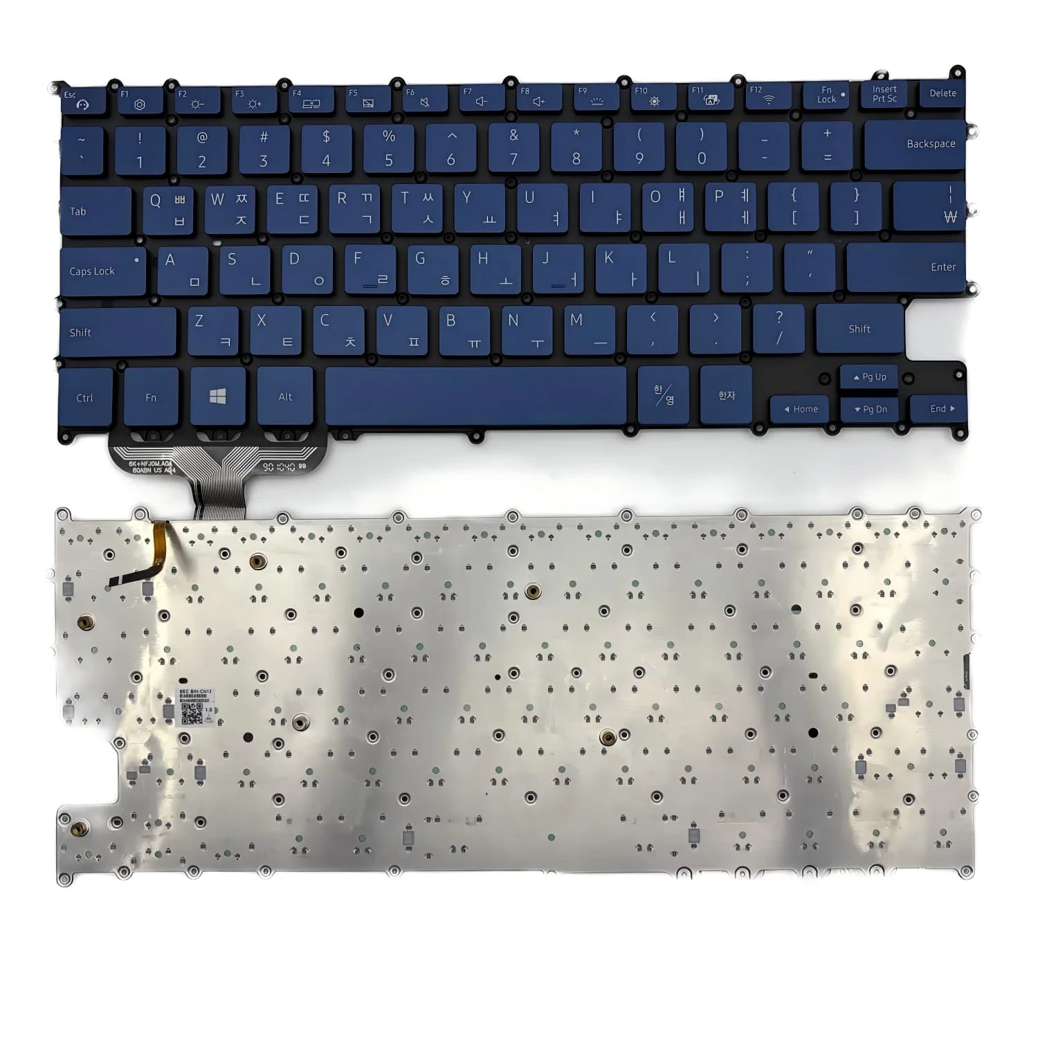 Clavier d'ordinateur portable rétroéclairé coréen (bleu et blanc), remplacement pour la série Samsun