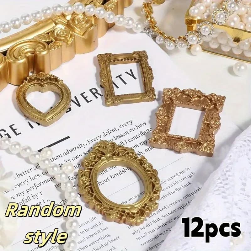 12 mini cadres photo rétro simulés, accessoires décoratifs DIY pour scènes de photographie, décorati