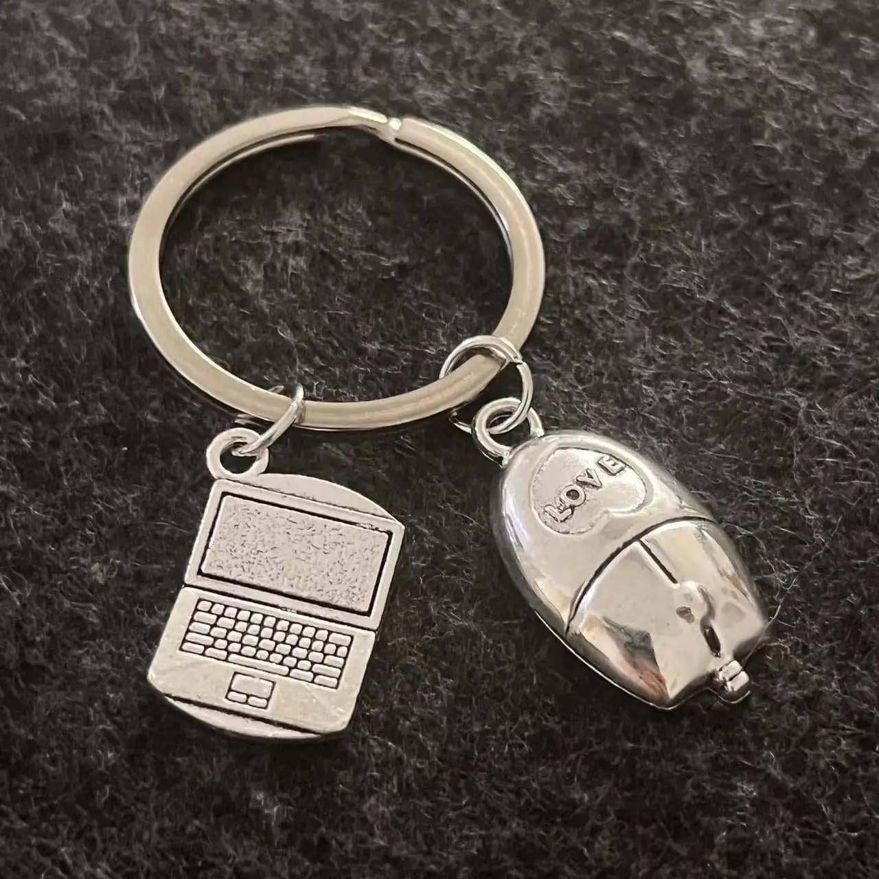 Porte-clés exquis @ personnage souris clavier ordinateur IT ingénieur informatique porte-clés
