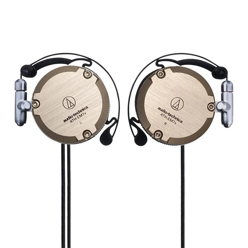 Audio-Technica ATH-EM7X Écouteurs filaires sportifs avec crochet d'oreille, basses puissantes, musiq
