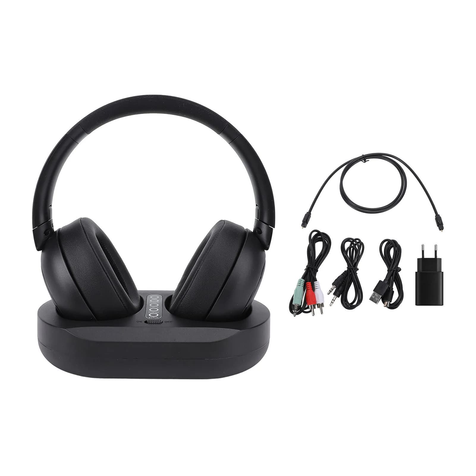 Casque TV affichage du niveau de batterie optique AUX 3.5mm 2.4G Bluetooth 5.3 connexion Stable casq