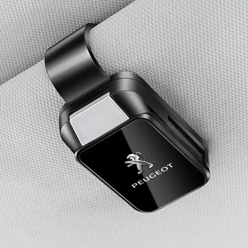 Clips de fixation pour lunettes de soleil et lunettes de vue pour pare-soleil de voiture Peugeot 408