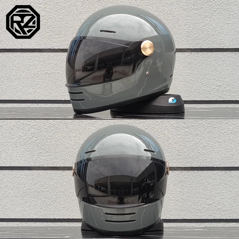 Casque intégral de Moto rétro approuvé DOT casque de Moto tout-terrain à large champ adulte Capacite