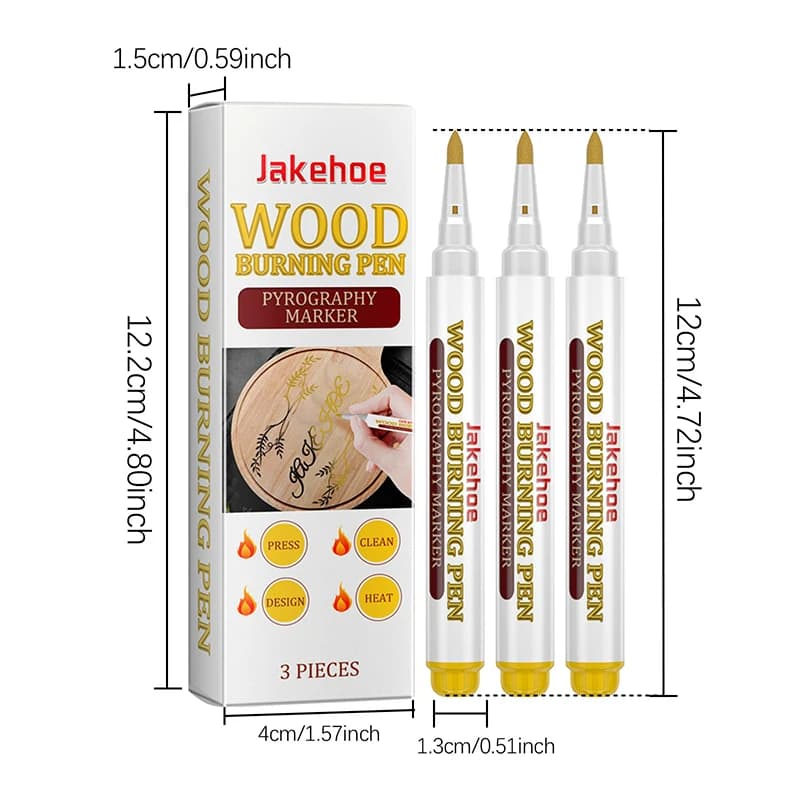 Crafters Pack de 3 marqueurs pour bois pour projets de pyrogravure.