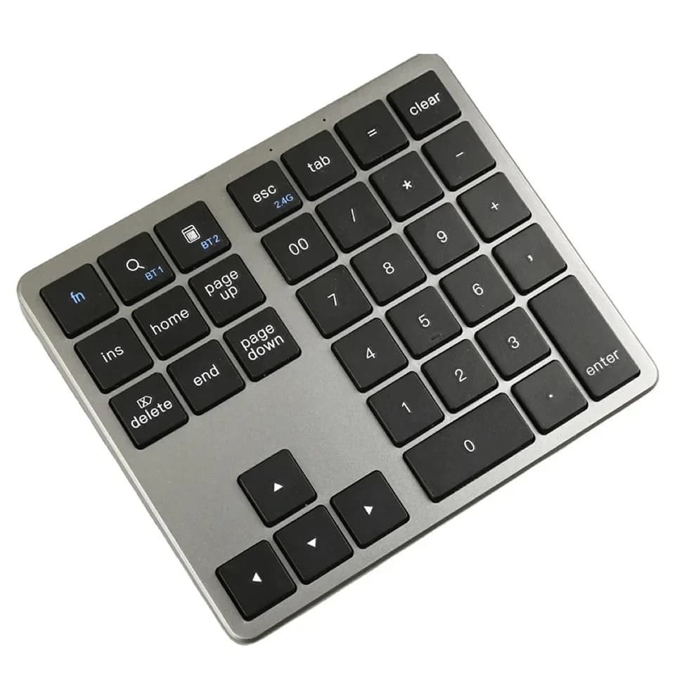 Clavier sans fil 2.4G avec rétroéclairage 7 couleurs, pavé tactile, souris et lampe torche - Portabl