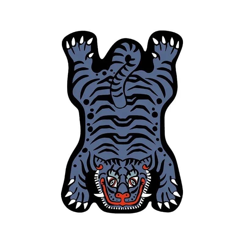 VIKAMA dessin animé en forme de tigre tapis salon chambre d'enfants tapis de chevet décor à la maiso