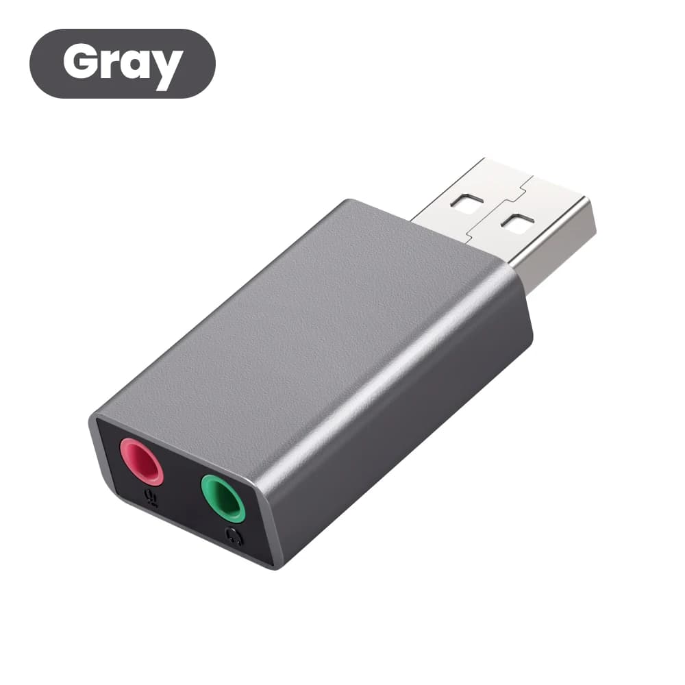 Carte son USB vers 3.5mm, adaptateur de casque externe, Audio stéréo, Microphone, carte son pour PC,