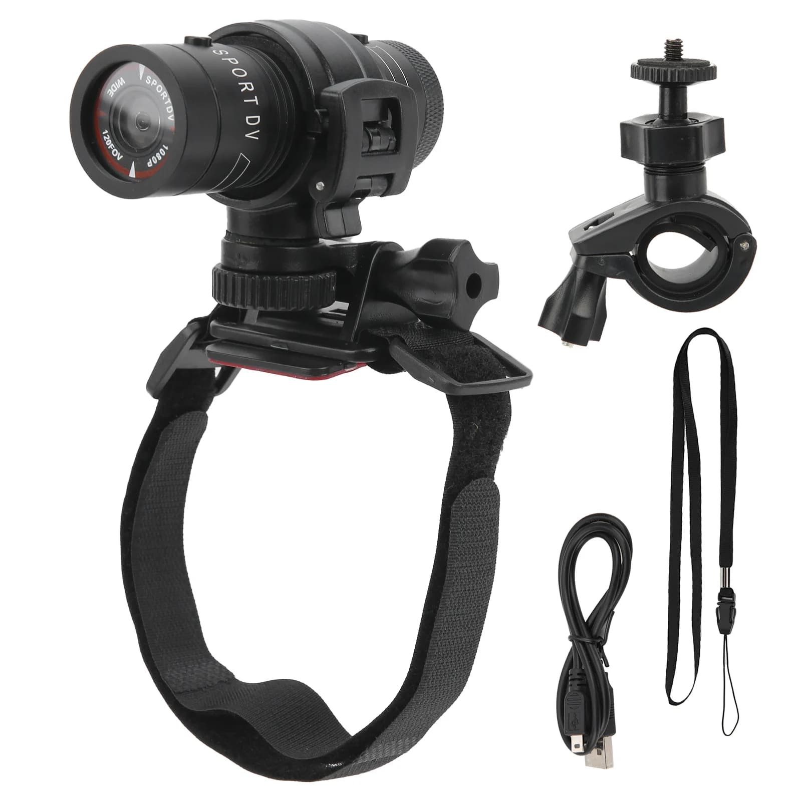 Enregistreur vidéo HD pour moto, casque étanche, caméra Prada montée pour VTT, 1080P