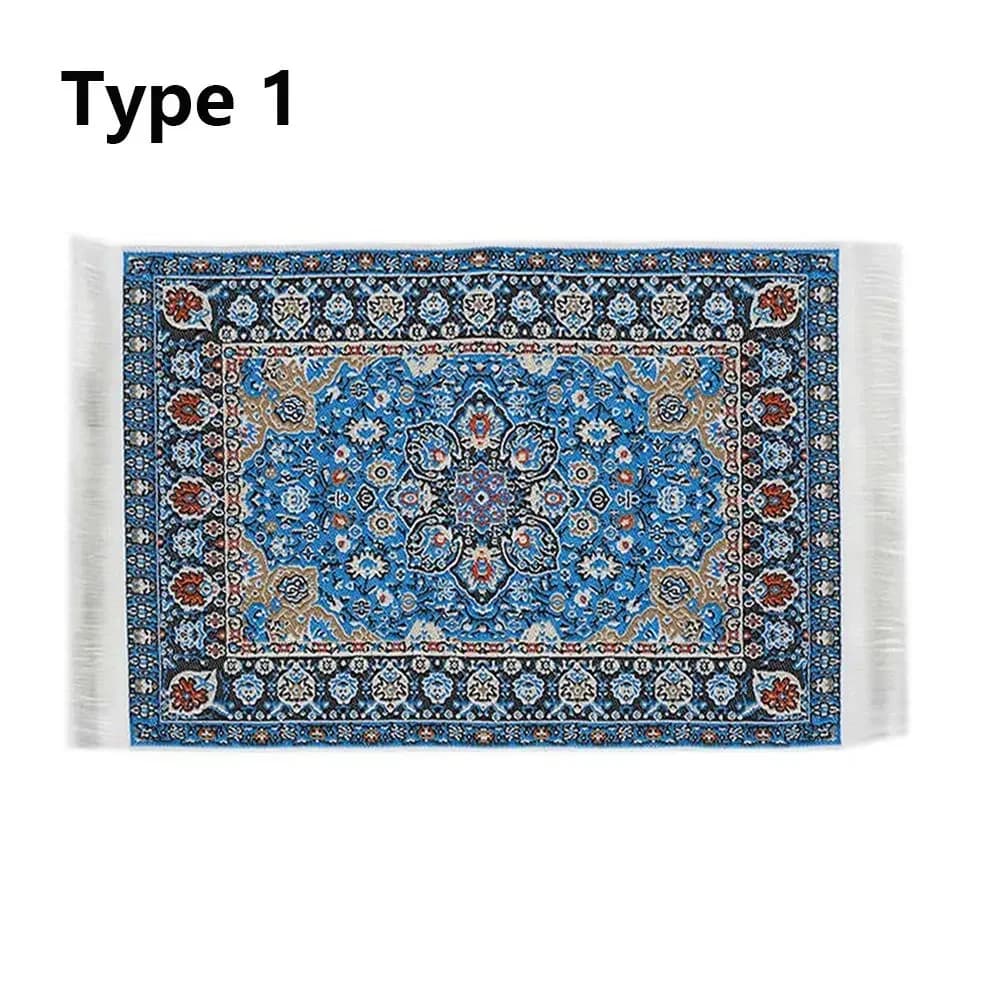 Jouet Mini maison décor Style turc Miniature tissage tapis revêtements de sol poupée accessoires mai