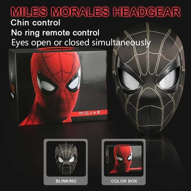 Spiderman Mascara couvre-chef masque Cosplay yeux mobiles masque électronique Spider Man 1:1 télécom