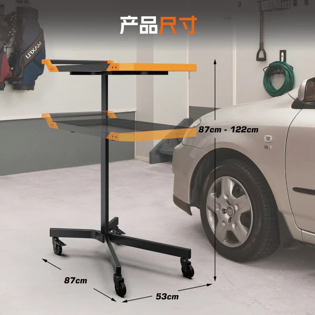 Chariot à roulettes universel pour l'extérieur, chariot à palettes multifonction rétractable et mobi