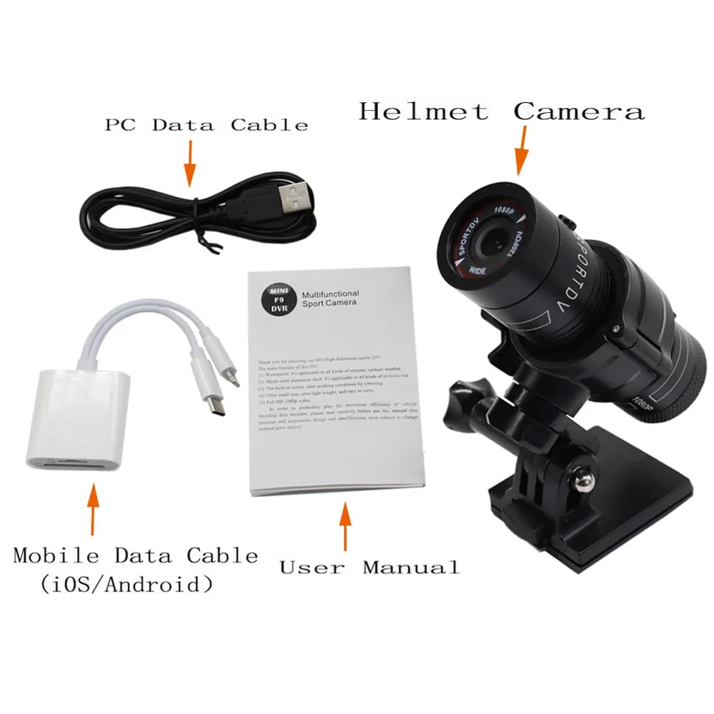 Caméra de casque tactique 720 1080P, nouveau Style, caméra de Sport pour la chasse, Airsoft CS Warga