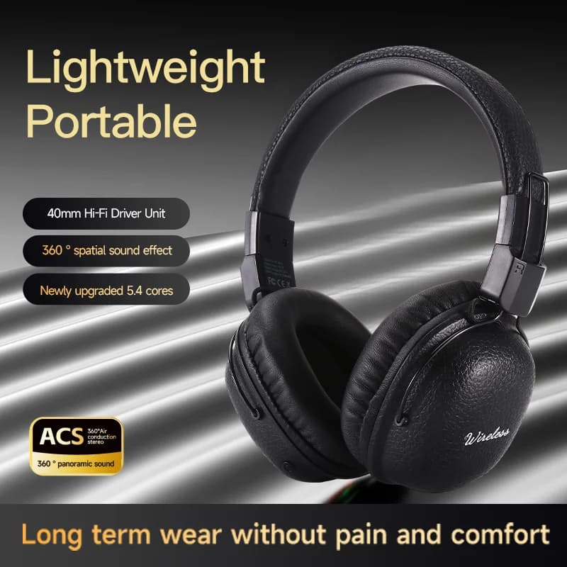 Écouteurs sans fil Bluetooth de qualité sonore HIFI, haut-parleurs Bluetooth confortables et portabl