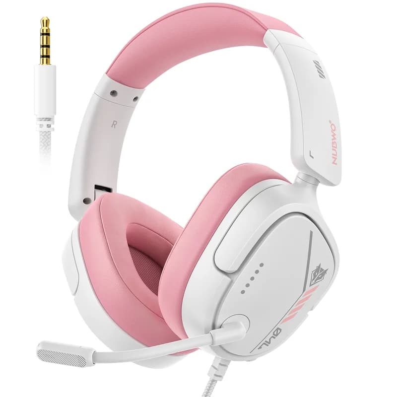 Casque de jeu NUBWO HG04L pour PS5/PS4 Xbox Series X | Microphone unidirectionnel léger transparent