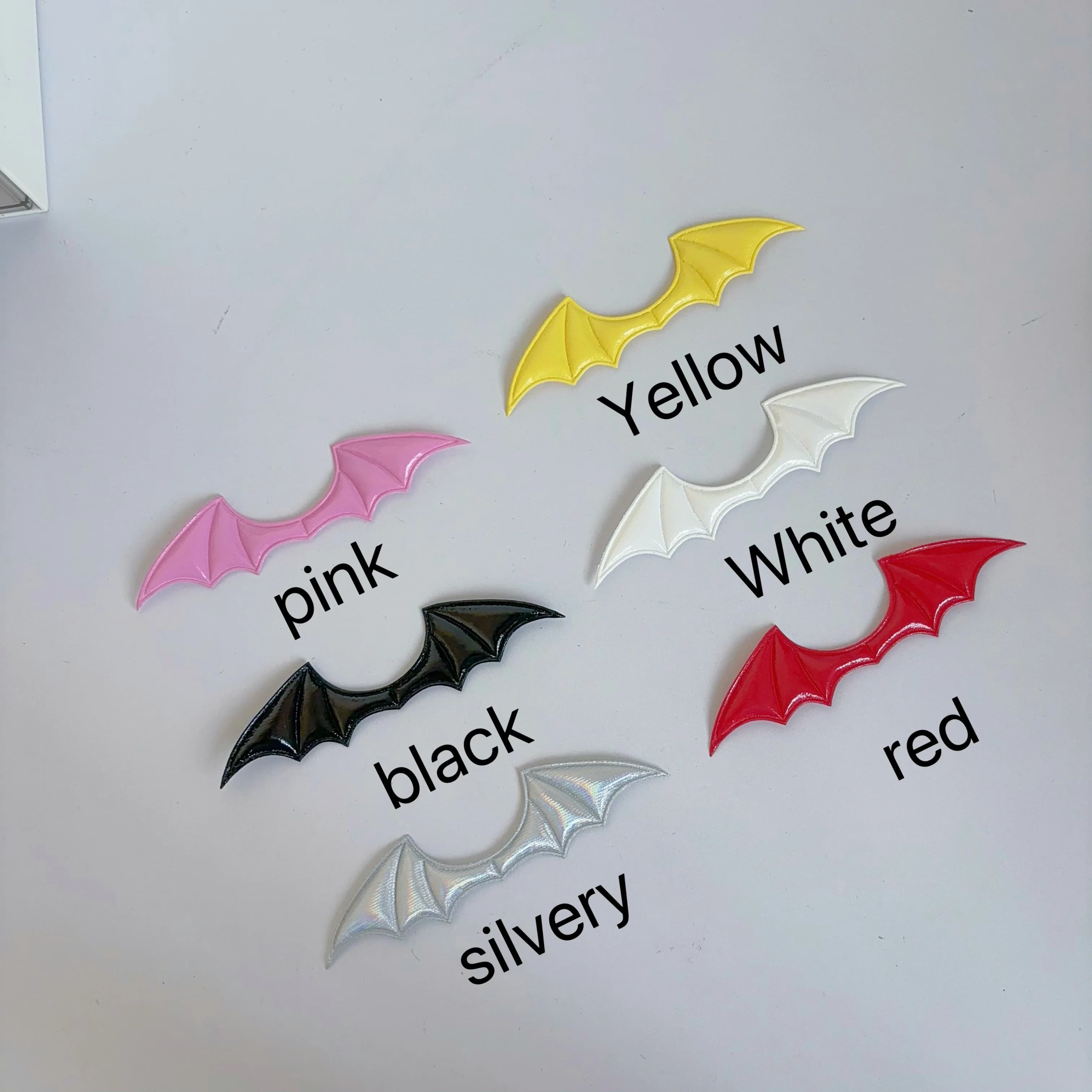 20/10 Pièces d'ailes de chauve-souris en cuir verni monobloc, 9 cm, grande taille, accessoires et ma