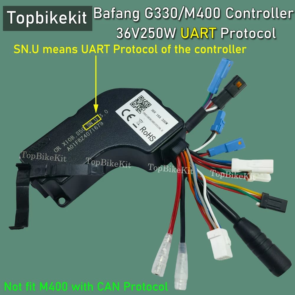 Contrôleur de moteur central BAFANG G330 compatible avec le protocole UART M400, contrôleur UART de