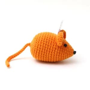 Cute Handwoven Positive Energy Mouse Desk Ornaments Handmade Crochet Support Emotional Mouse Doll Ho