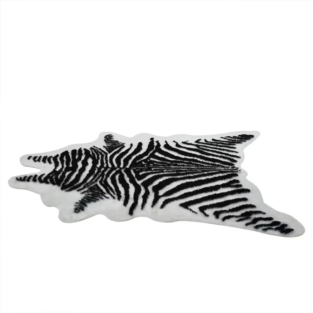 Tapis de vache en Faux fourrure douce de grande taille, pour décoration de maison, salon, Imitation