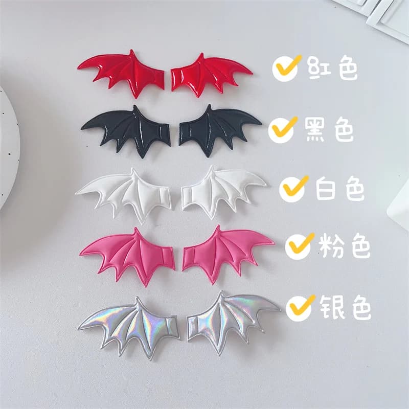 20 pièces d'accessoires ailes de chauve-souris laquées, vêtements DiY multicolores faits à la main,