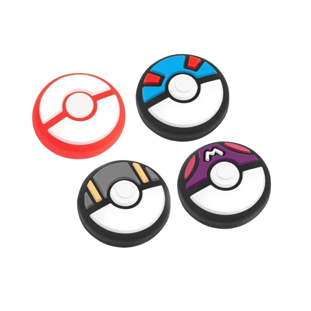 4 pièces/lot de capuchons de joystick mignons en forme de Poké Ball pour manette Nintendo Switch 2 (