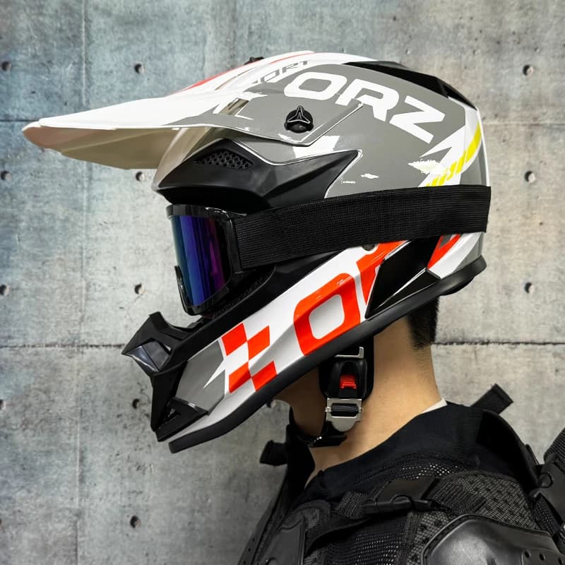Casque de moto tout-terrain, pour motocross, ATV, dirt bike, pour course de descente, DOT