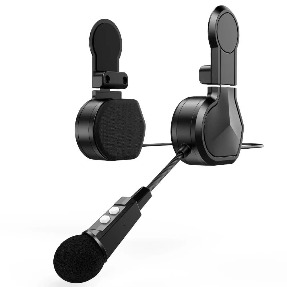 Casque Bluetooth pour Moto avec support à Clip, casque de Moto stéréo sans fil, lecteur de musique,