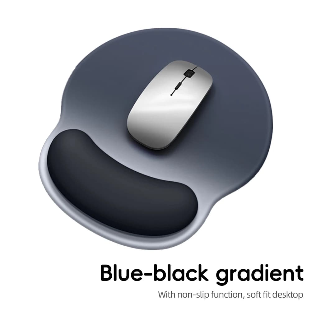 FONKEN Tapis de souris ergonomique, tapis de souris avec surface de support de poignet lisse et base