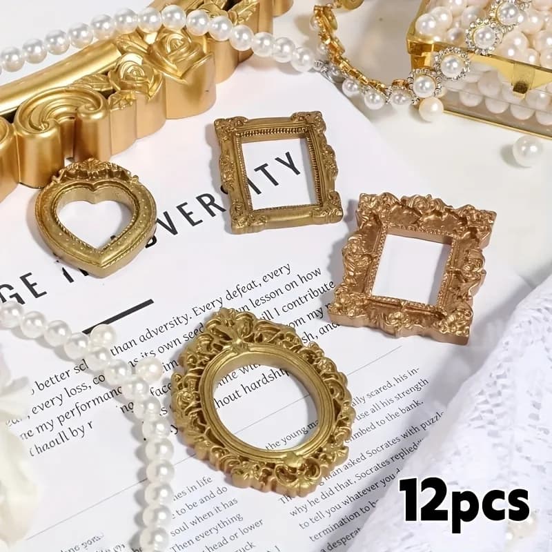 12 cadres photo rétro simulés, accessoires décoratifs DIY pour scènes de tournage