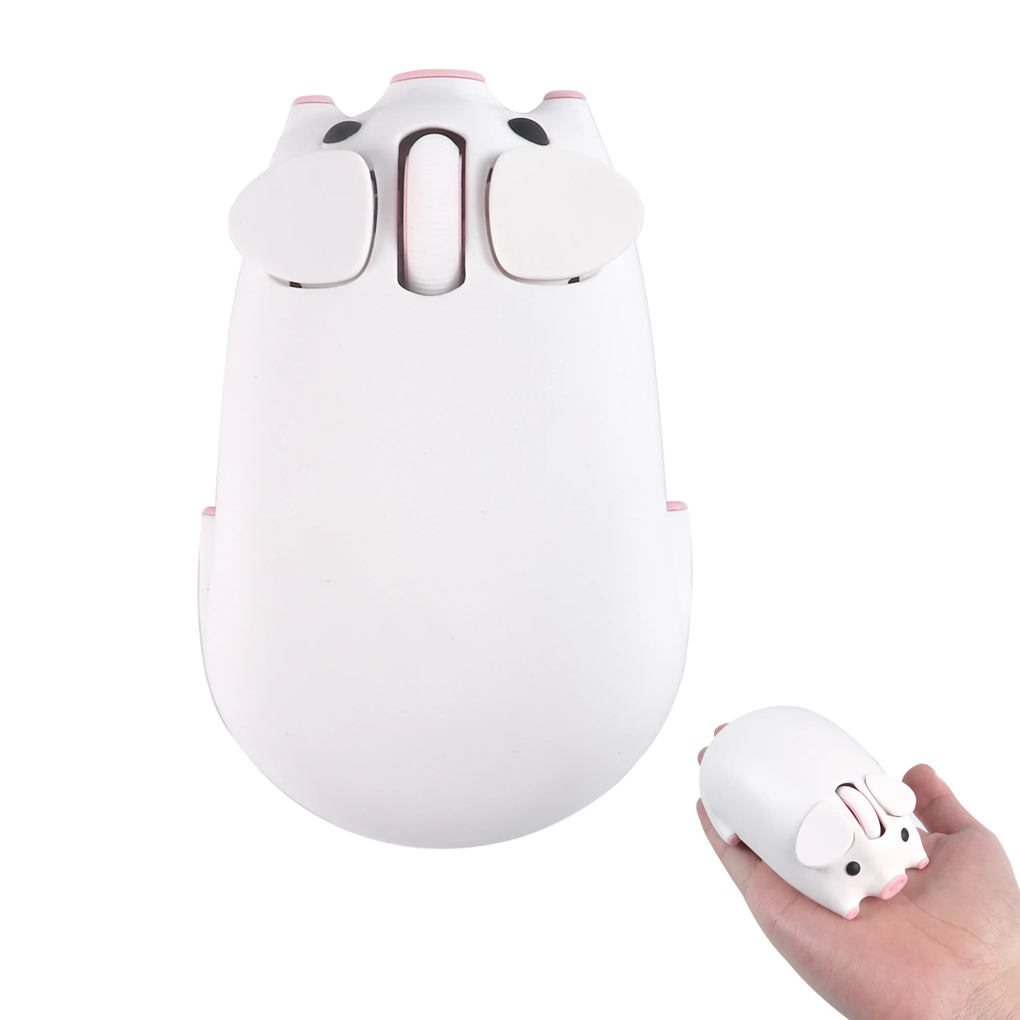 Souris sans fil Bluetooth double mode, mignonne, ergonomique, Portable, longue durée de vie de la ba
