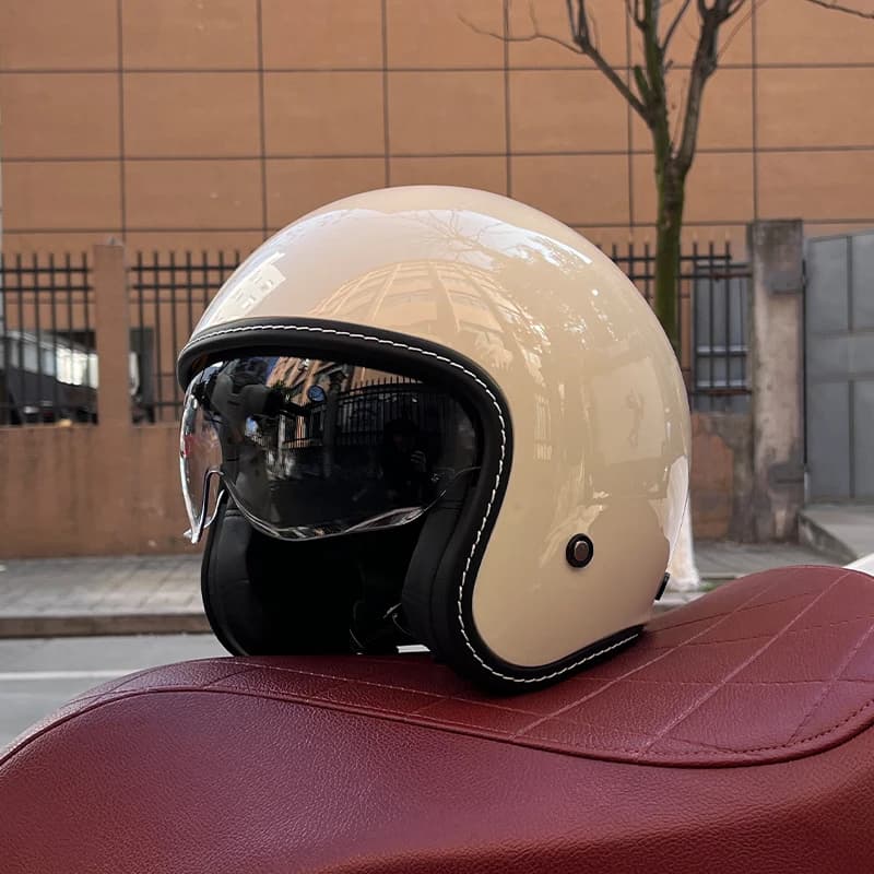 2024 NOUVEAU casque de moto pour hommes et femmes certification 3C 3/4 casque rétro demi-casque moto