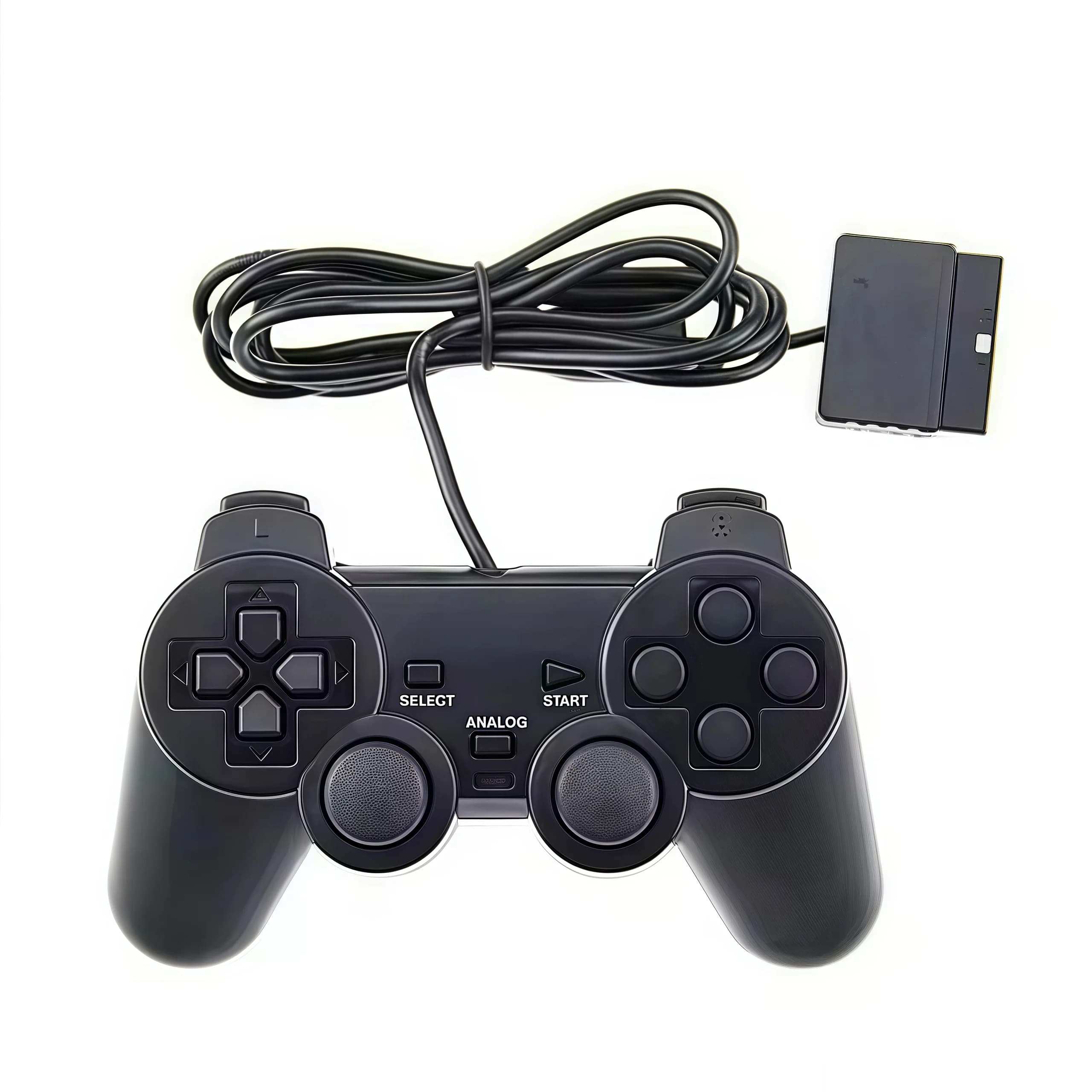 Manette de jeu analogique filaire pour manette de jeu PS2, Joypad pour Console SonyPS2, double choc,