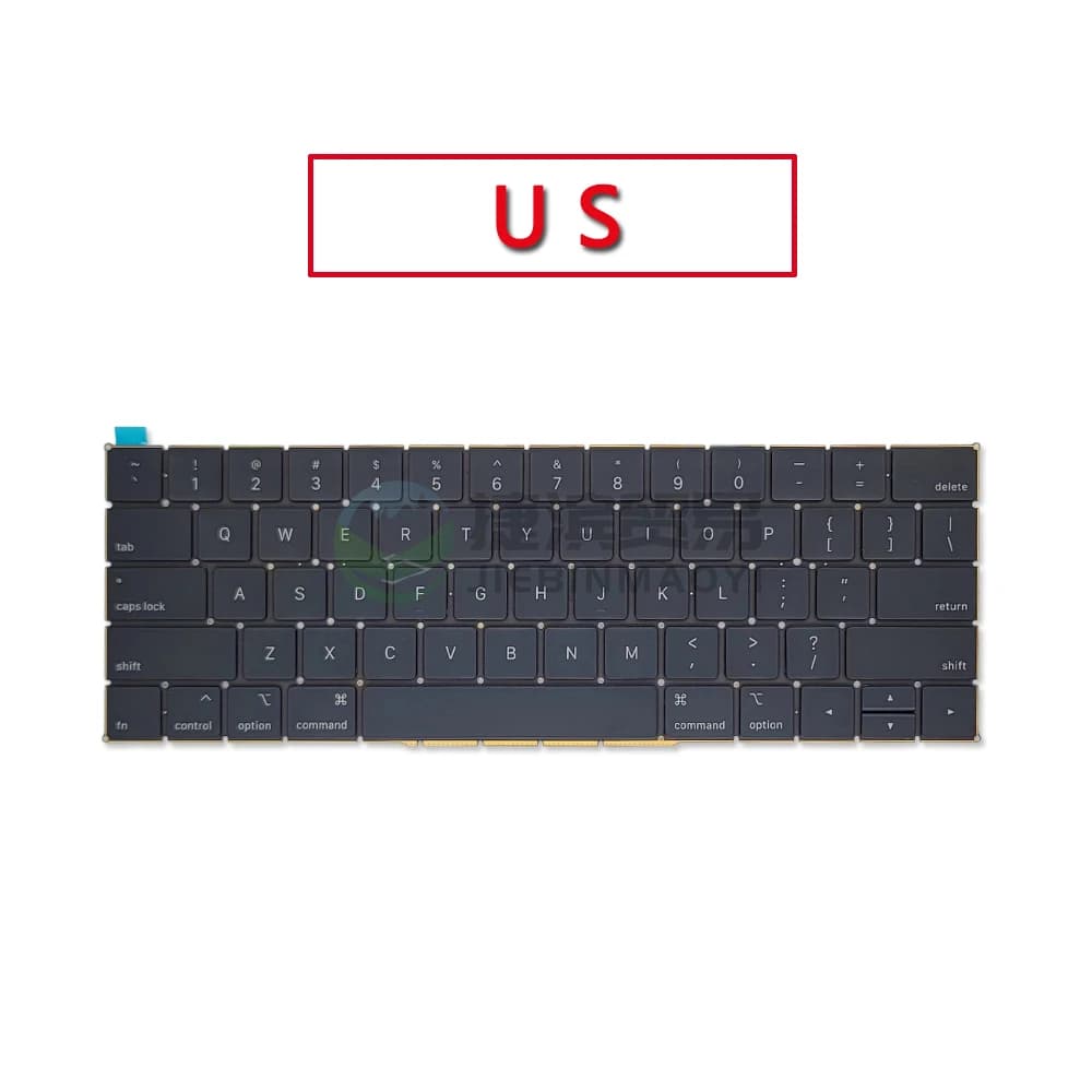 Clavier pour ordinateur portable US/UK/TR/SP/RU/PT KR/IT/GR/DE/FR pour MacBook Pro Retina 13" A1989