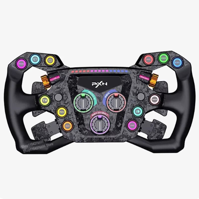Volant de jeu PXN GT ONE avec boutons personnalisables, palettes de changement de vitesse en fibre d