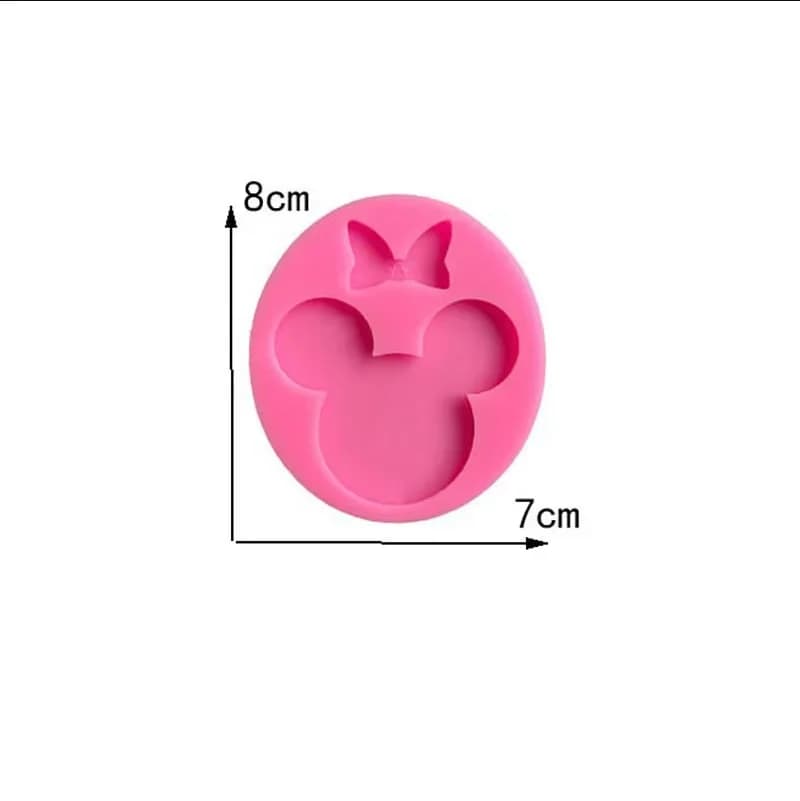Moule tournant de sucre en silicone avec nœud de souris, bricolage, moule à biscuits au chocolat, ou