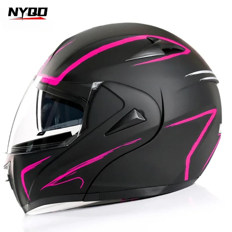 Casques de motocross de course, casque en carbone à double visière, casque de moto intégral, casque
