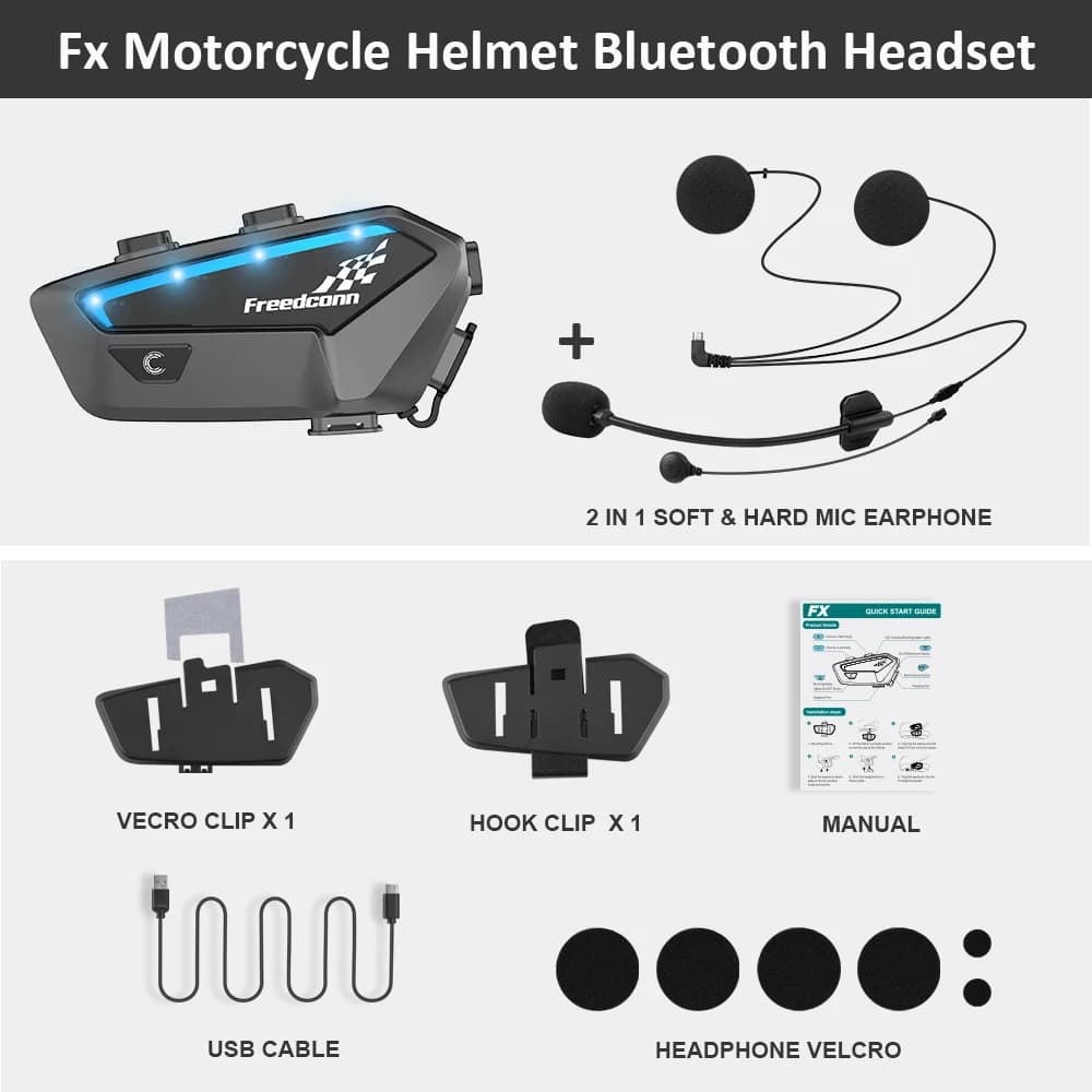 Interphone moto Bluetooth casque casque casque Freedconn FX 10 coureurs paire d'autres marques moto