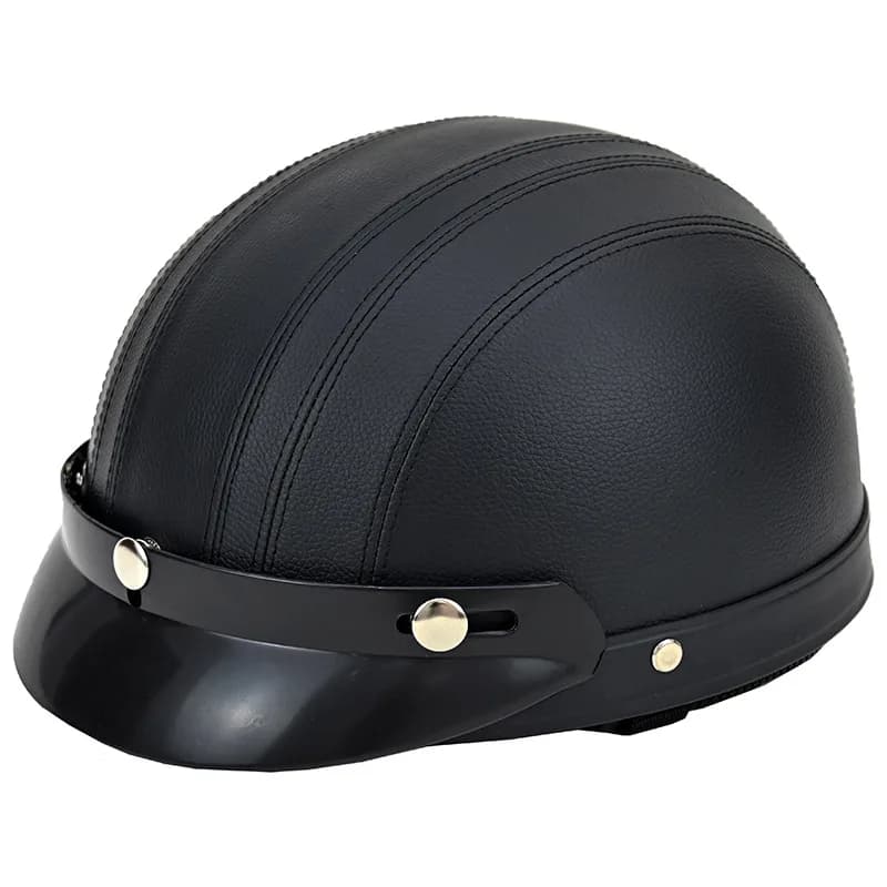Casque de moto semi-ouvert rétro avec visière et lunettes UV, casque de moto tout-terrain