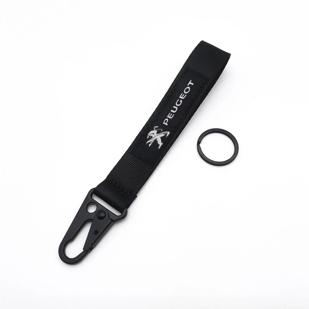 Porte-clés emblème de voiture pour Peugeot 206 307 308 3008 207 208 407 408 508 2008 5008, cordon de