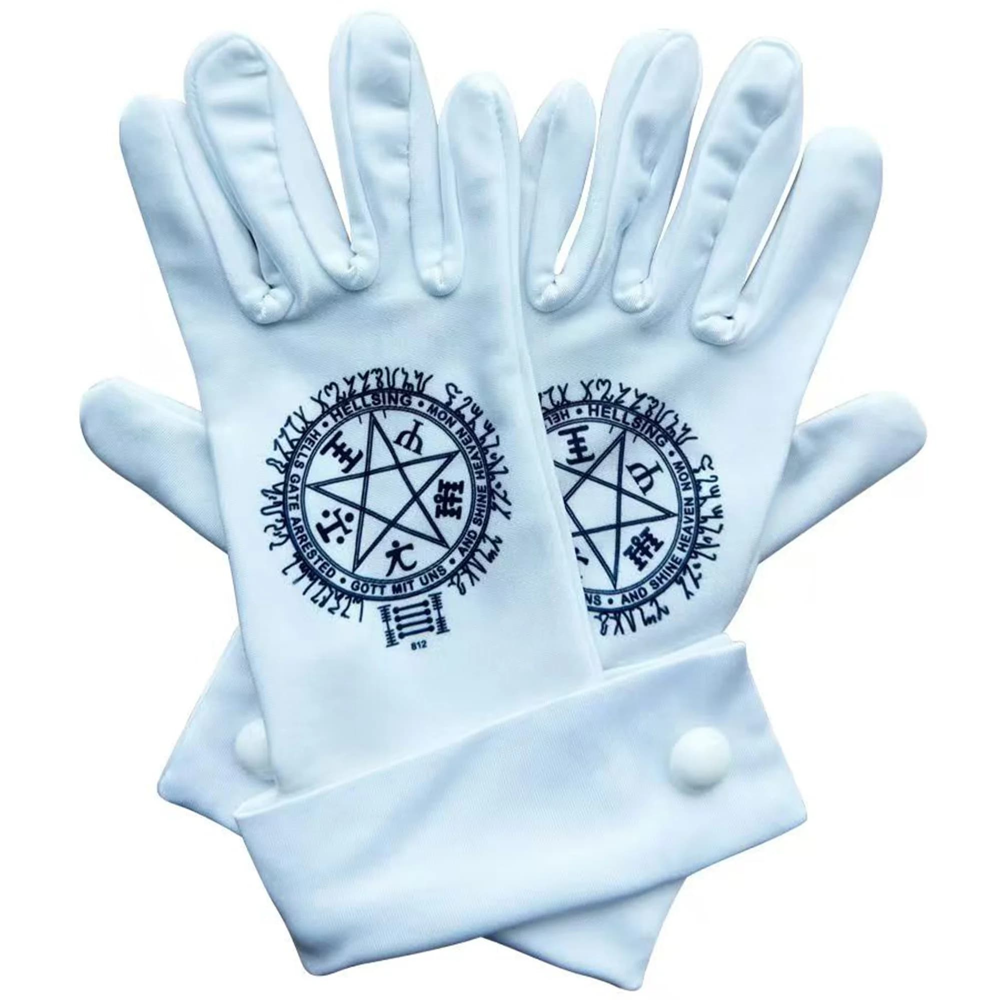 Gants Alucard Runes pentagramme pour hommes, accessoires Anime Cosplay