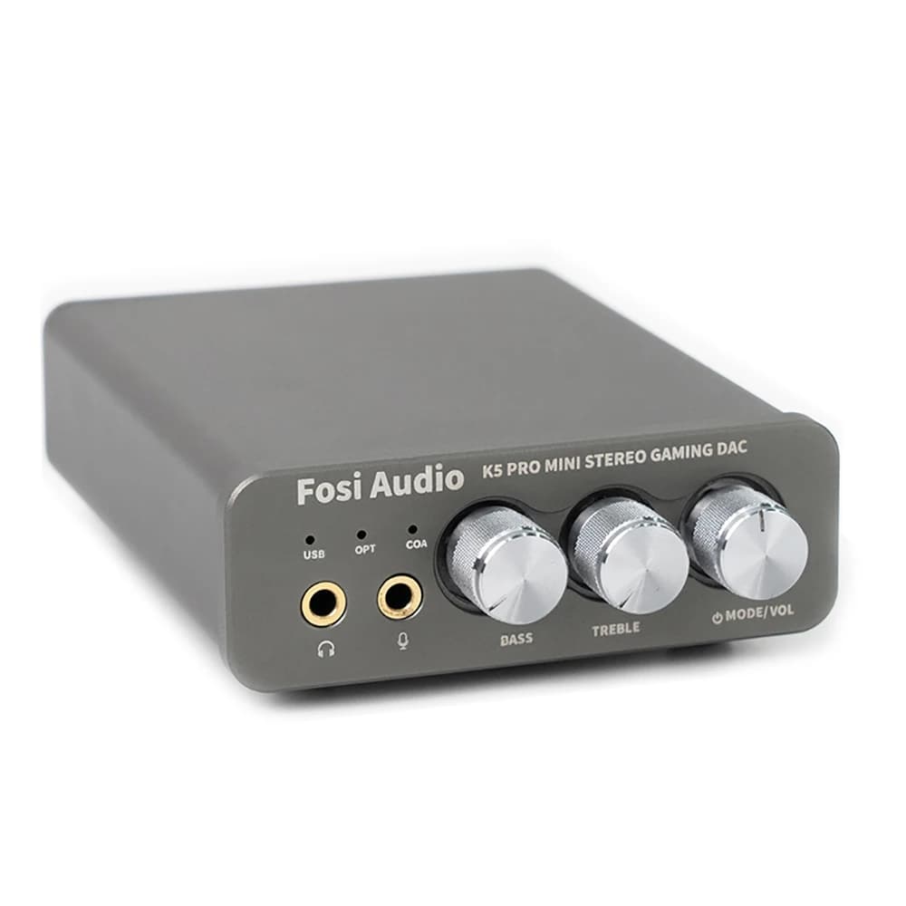 Amplificateur audio USB Fosi Audio K5 PRO pour jeux avec microphone, amplificateur casque, mini DAC