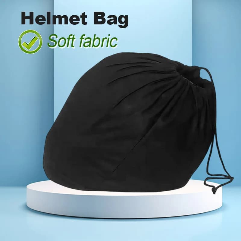 Sac de casque souple, poche à cordon en peluche pour moto, Scooter, cyclomoteur, vélo, demi-casque c