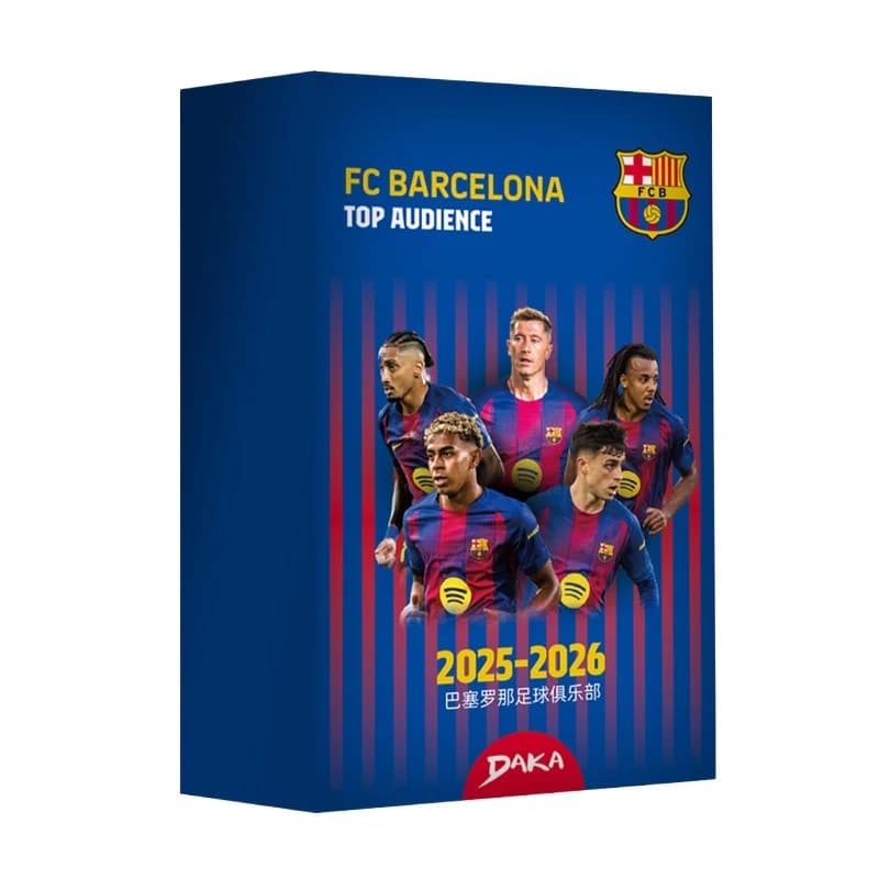 Collection de cartes de stars du football DAKA Top Audience 2025-26, Real Madrid, Barcelone, Mbappe,