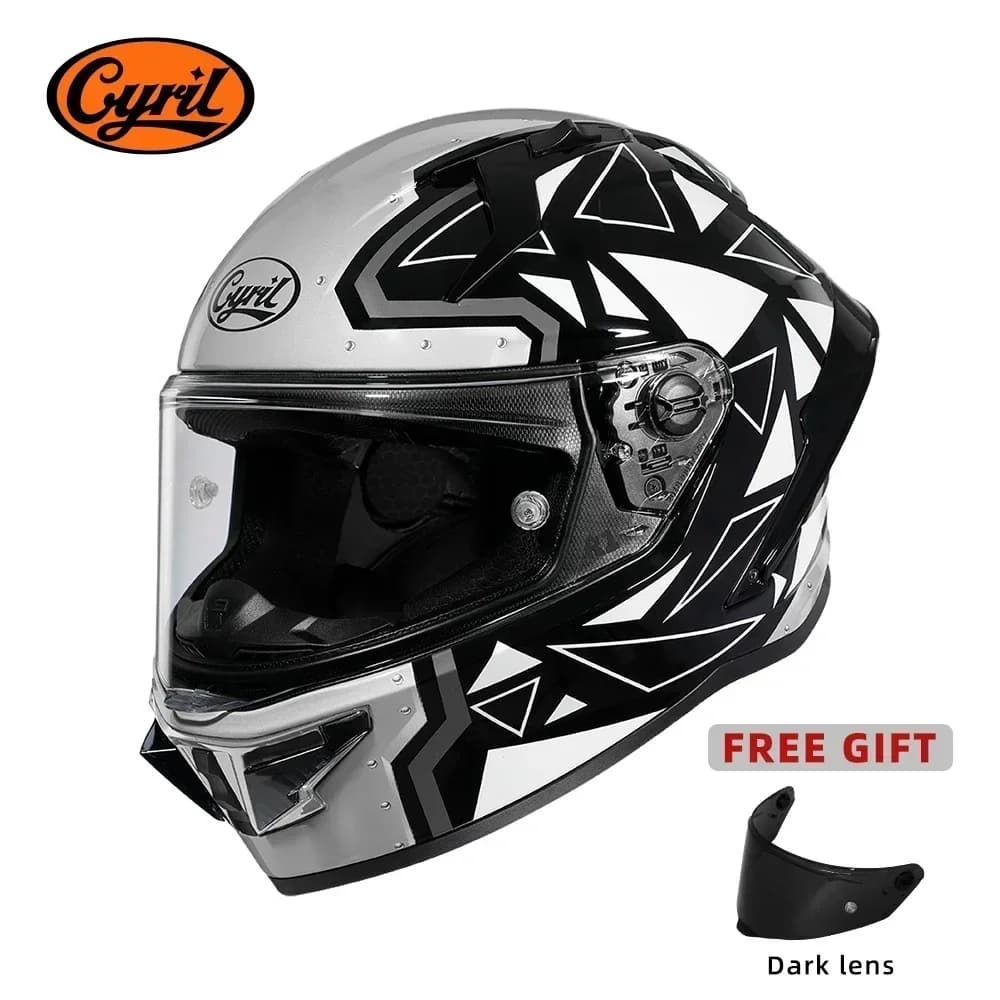 Casque de Moto intégral casque approuvé DOT pour hommes femmes Original CYRIL Cascos Para Moto