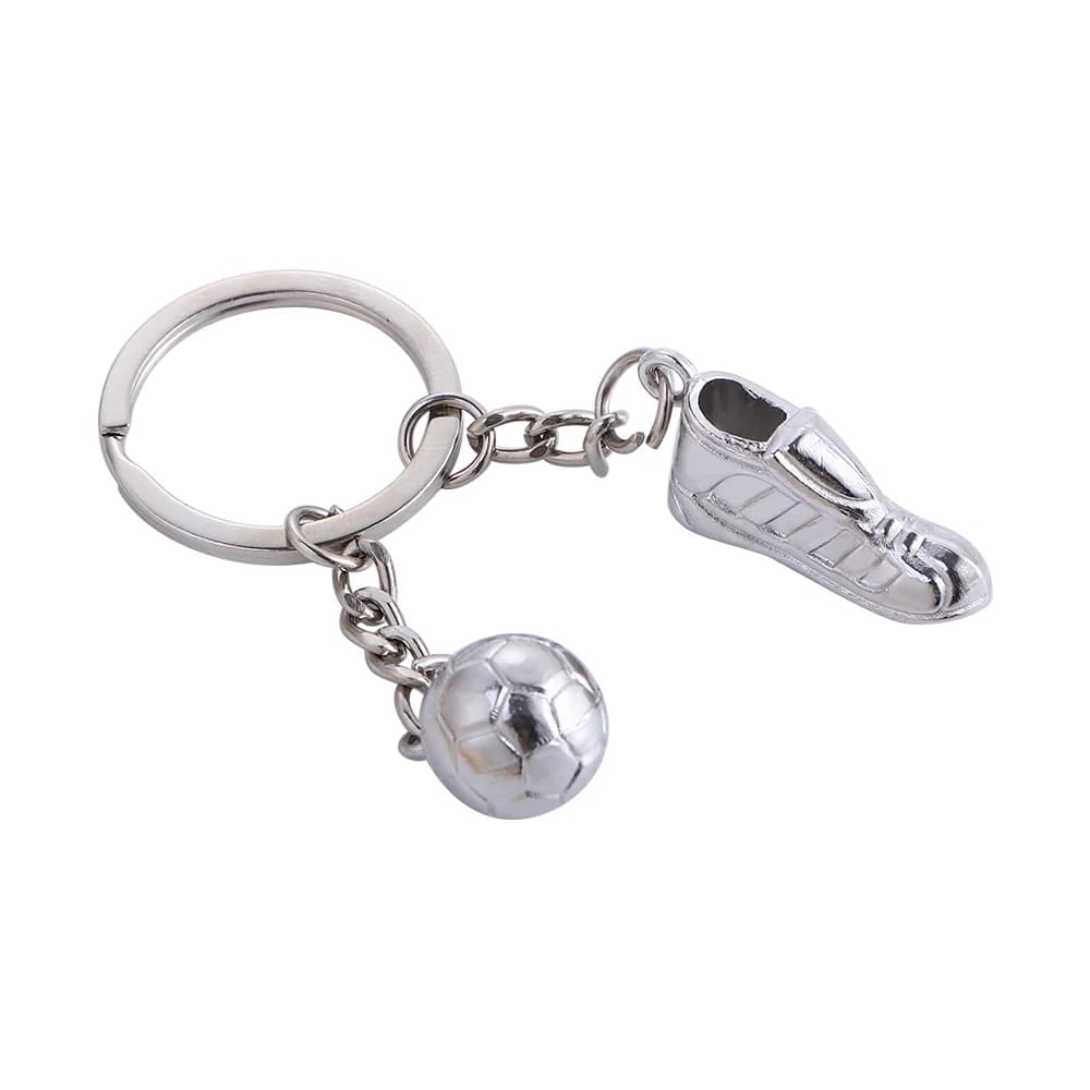Porte-clés de ballon de Football, accessoires de Sport en acier inoxydable, porte-clés suspendu, cha