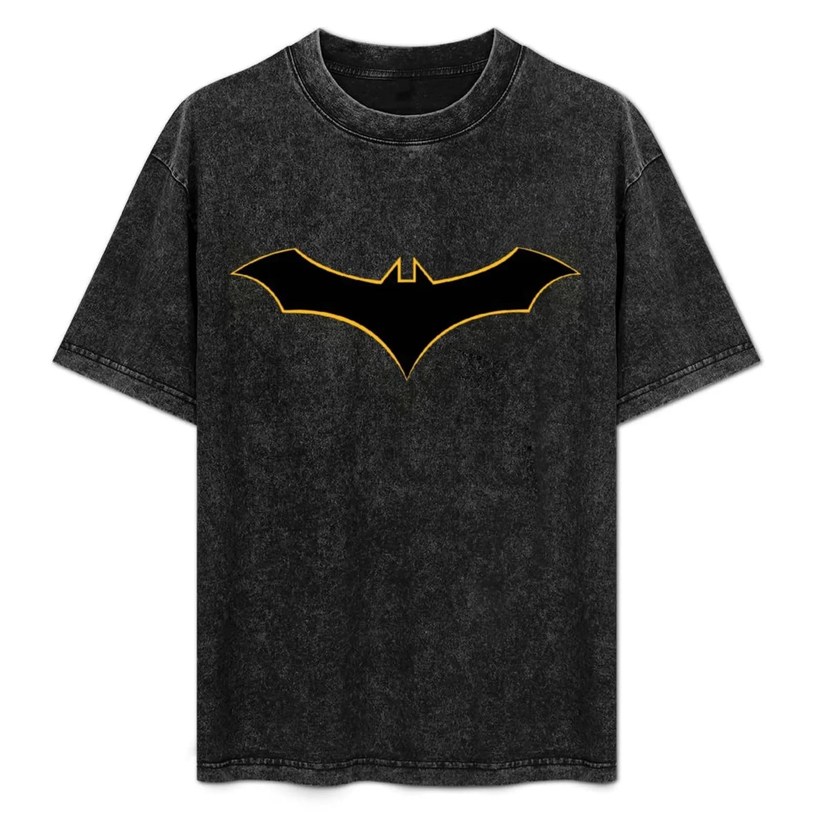 T-shirt imprimé avec symbole de chauve-souris, renaissance, Streetwear