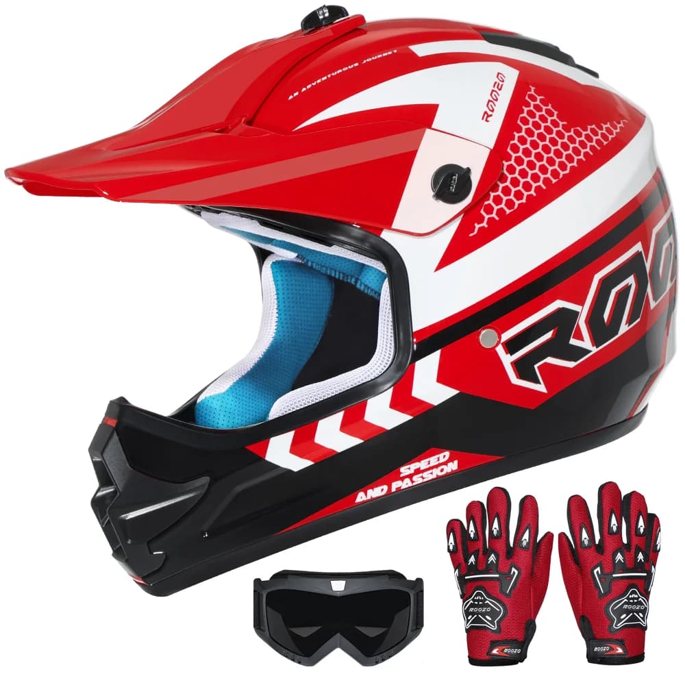 Casque de motocross pour enfants, motos tout-terrain, quads, karting, casque de moto tout-terrain av