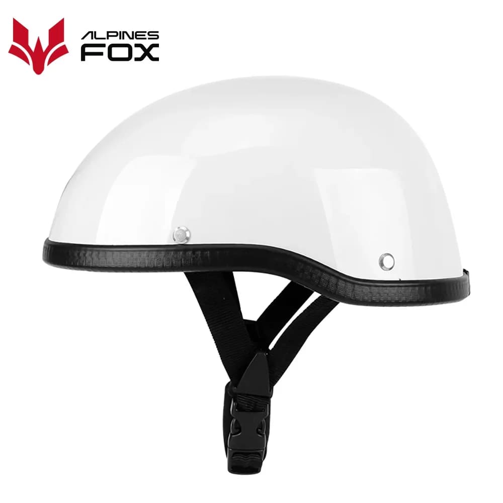 Casque de moto demi-visage Vintage café Racer rétro Scooter Jet casque Cruiser Vintage casques ouver