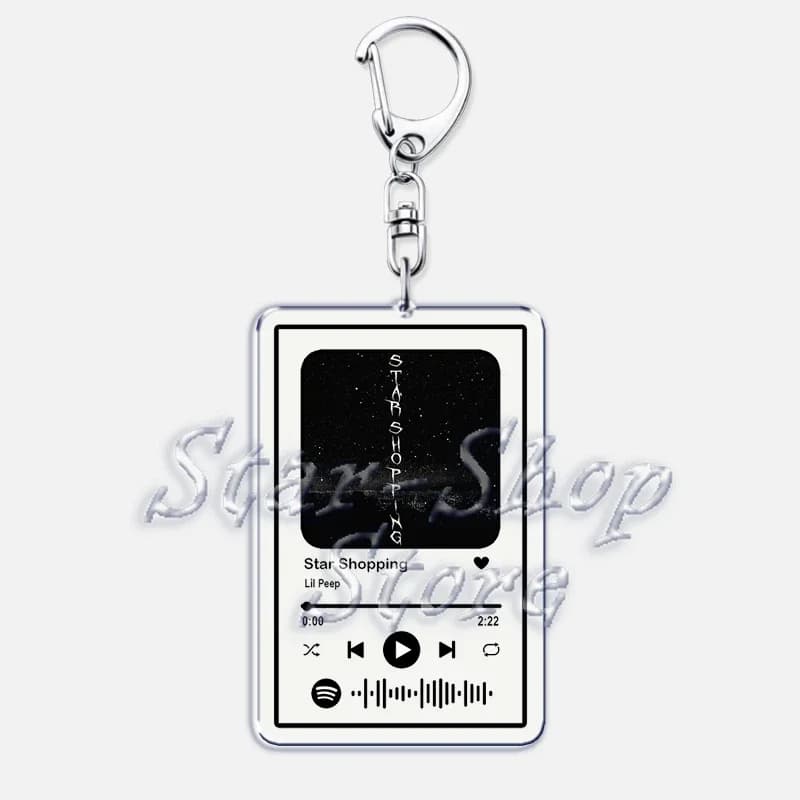 Porte-clés chanteur Lil Peep pour femmes, accessoires Star Shopping Beamer Boy, liste de lecture de