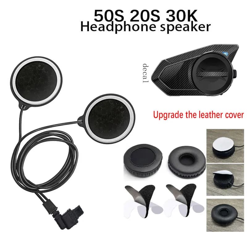 Casque de moto pour SENA 50S/30K/20S, écouteurs Bluetooth, accessoires haut-parleurs, autocollants e
