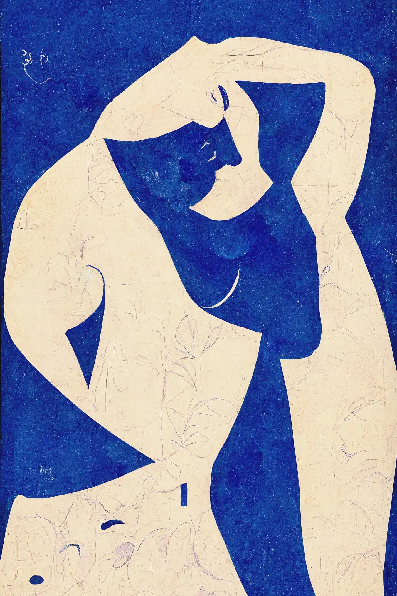 Matisse Henri – affiches botaniques de femme bleue, exposition murale, peinture sur toile et imprimé